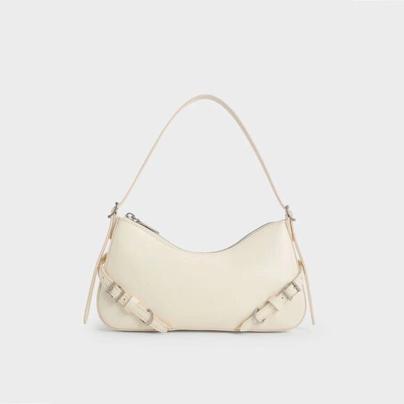 Charles & Keith Sloane Shoulder Bag in Cream - Picture 1 of 16